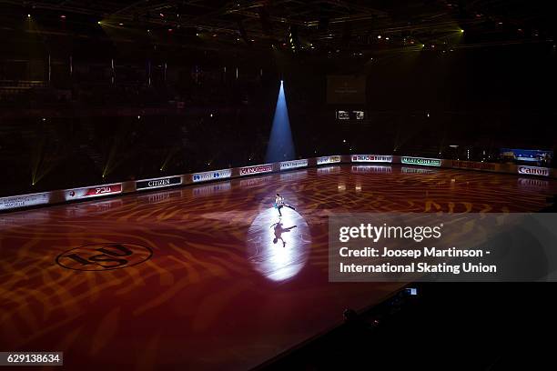 Angelique Abachkina and Louis Thauron of France perform during Gala Exhibition on day four of the ISU Junior and Senior Grand Prix of Figure Skating...