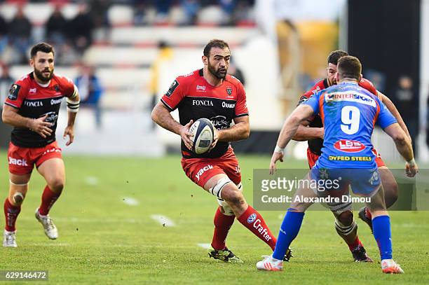 Mamuka Gorgodze of Toulon during the European Champions Cup match between Toulon and Scarlets on December 11, 2016 in Toulon, France.