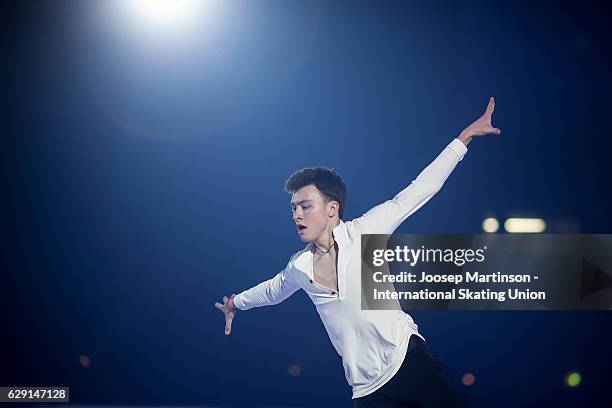 Dmitri Aliev of Russia performs during Gala Exhibition on day four of the ISU Junior and Senior Grand Prix of Figure Skating Final at Palais...