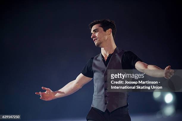 Javier Fernandez of Spain performs during Gala Exhibition on day four of the ISU Junior and Senior Grand Prix of Figure Skating Final at Palais...