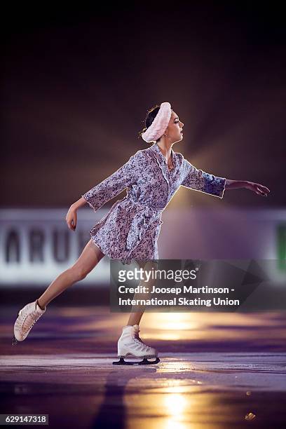 Evgenia Medvedeva of Russia performs during Gala Exhibition on day four of the ISU Junior and Senior Grand Prix of Figure Skating Final at Palais...