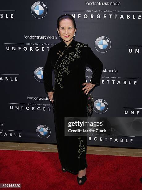 Actress Lucille Soong attends the 15th Annual Unforgettable Gala at The Beverly Hilton Hotel on December 10, 2016 in Beverly Hills, California.