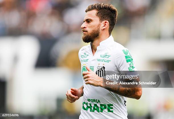 Lucas Lima of Santos in action during the match between Santos and America MG for the Brazilian Series A 2016 at Vila Belmiro stadium on December 11,...