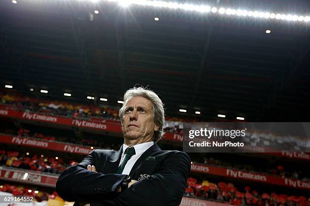 Sporting's coach Jorge Jesus during Premier League 2016/17 match between SL Benfica vs Sporting CP, in Lisbon, on December 11, 2016.