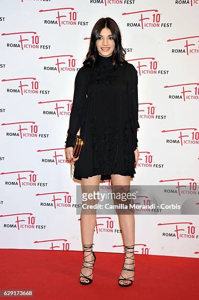 Carlotta Antonelli attends a red carpet for " Immaturi" during the Roma Fiction Fest on December 11, 2016 in Rome, Italy.
