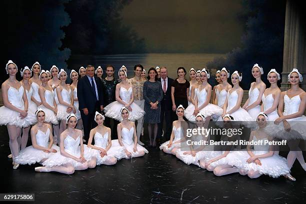 President of AROP Jean-Louis Beffa, First Dancer Francois Alu, Star Dancer Amandine Albisson, Star Dancer Mathieu Ganio, President of the "Reve...