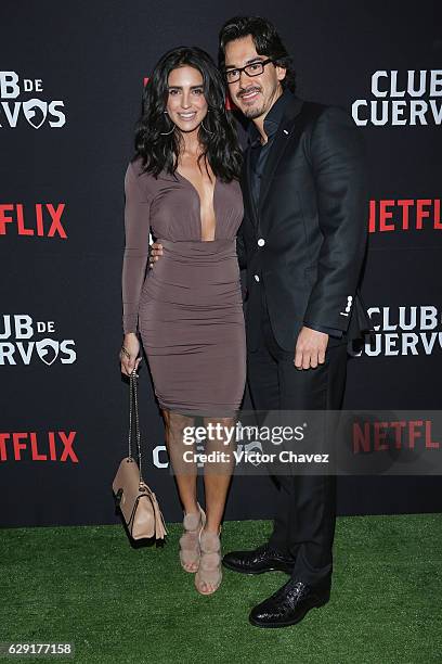 Barbara del Regil and Fernando Schoenwald attend the Netflix Club De Cuervos Season 2 launch party at Cinemex Patriotismo on December 10, 2016 in...