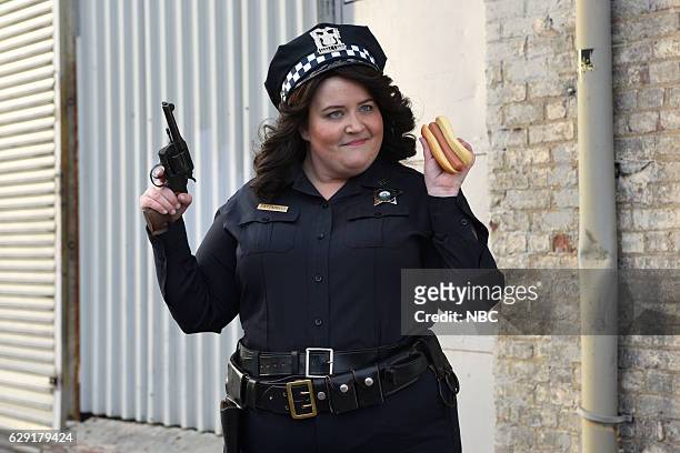 John Cena" Episode 1713 -- Pictured: Aidy Bryant as Fats during the "Dyke & Fats Save Christmas" sketch on December 10, 2016 --