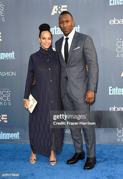 Artist Amatus Sami-Karim and actor Mahershala Ali attend The 22nd Annual Critics' Choice Awards at Barker Hangar on December 11, 2016 in Santa...