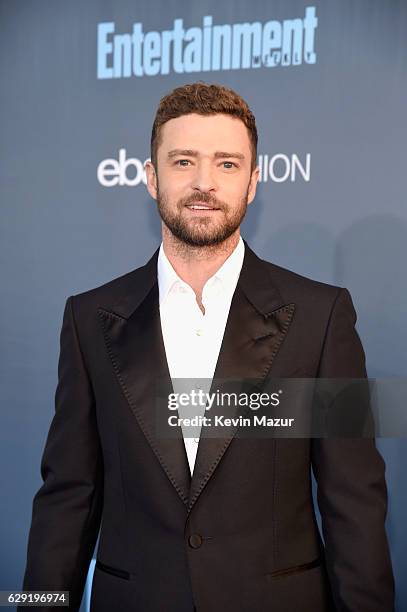 Recording artist Justin Timberlake attends The 22nd Annual Critics' Choice Awards at Barker Hangar on December 11, 2016 in Santa Monica, California.