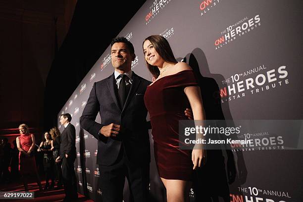 Actor Mark Consuelos and Lola Grace Consuelos attend CNN Heroes Gala 2016 at the American Museum of Natural History on December 11, 2016 in New York...