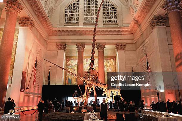 View of the American Museam of Natural History during CNN Heroes Gala 2016 at the American Museum of Natural History on December 11, 2016 in New York...