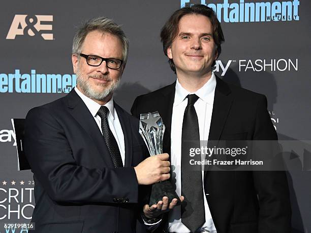 Directors Rich Moore and Byron Howard, winners of Best Animated Feature for 'Zootopia', pose in the press room during The 22nd Annual Critics' Choice...