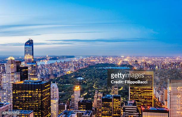 new york - central park view - central park stockfoto's en -beelden