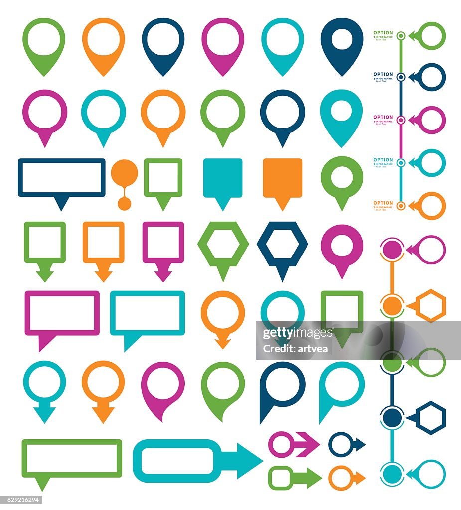 Map Pointer Plot Map Pointers High-Res Vector Graphic - Getty Images