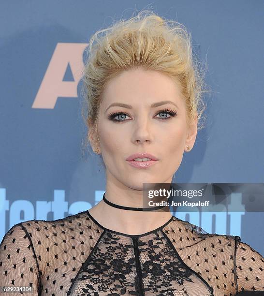 Actress Katheryn Winnick arrives at The 22nd Annual Critics' Choice Awards at Barker Hangar on December 11, 2016 in Santa Monica, California.