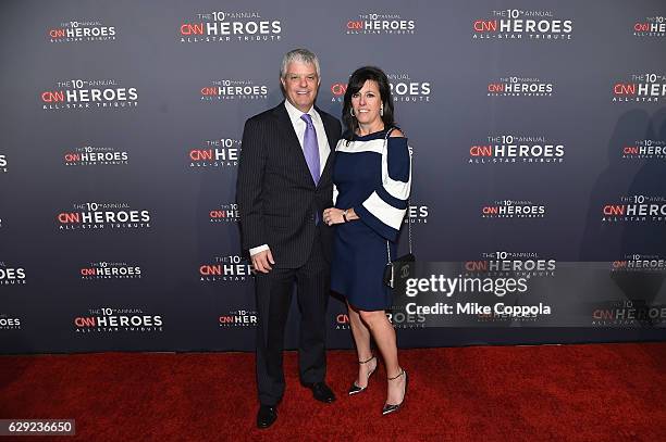 President of Turner David Levy and Niki Levy attend CNN Heroes Gala 2016 at the American Museum of Natural History on December 11, 2016 in New York...