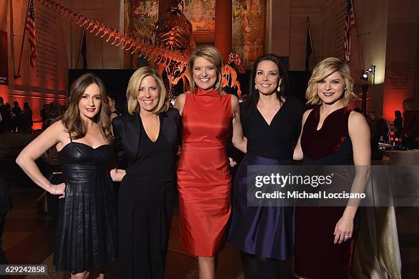 Alison Kosik, Alisyn Camerota, Christine Romans, Erica Hill, and Kate Bolduan pose during the CNN Heroes Gala 2016 at the American Museum of Natural...