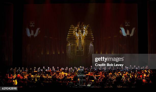 Houston Symphony Orchestra performs at the Andrea Bocelli concert at Toyota Center on December 11, 2016 in Houston, Texas.