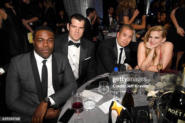 Actors Sam Richardson, Timothy Simons, Shaun So and Anna Chlumsky attend The 22nd Annual Critics' Choice Awards at Barker Hangar on December 11, 2016...