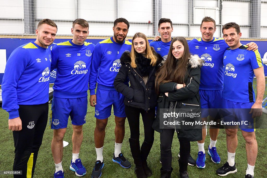 Patients from Alder Hey Children's Hospital Join Everton Players for a Training Session
