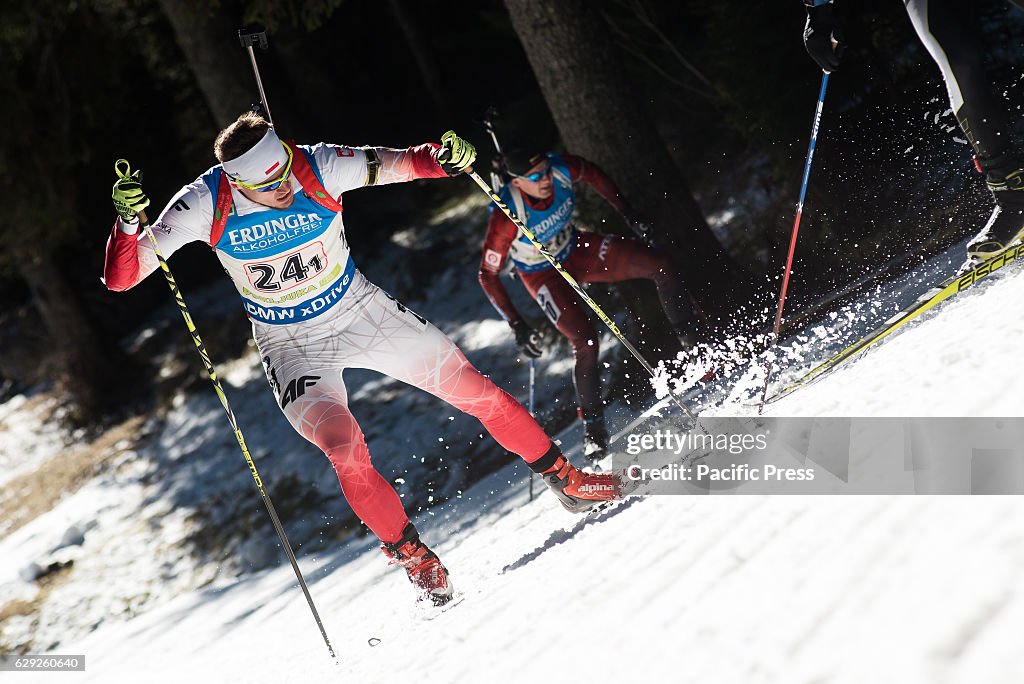 Mateusz Janik of Poland on the course during men 4 x 7,5 km...