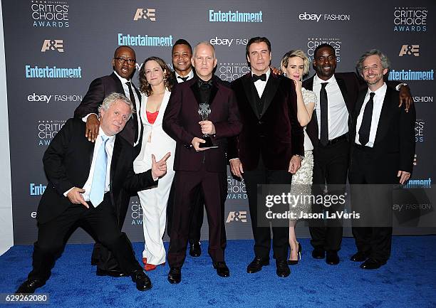 Writer Larry Karaszewski, actor Courtney B. Vance, producer Nina Jacobson, actor Cuba Gooding Jr., writer/producer Ryan Murphy, actors John Travolta,...