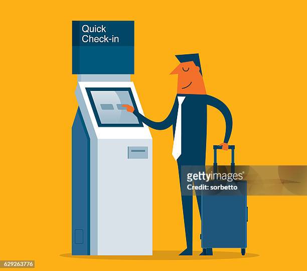 ilustrações, clipart, desenhos animados e ícones de check-in do aeroporto - pessoa do check in