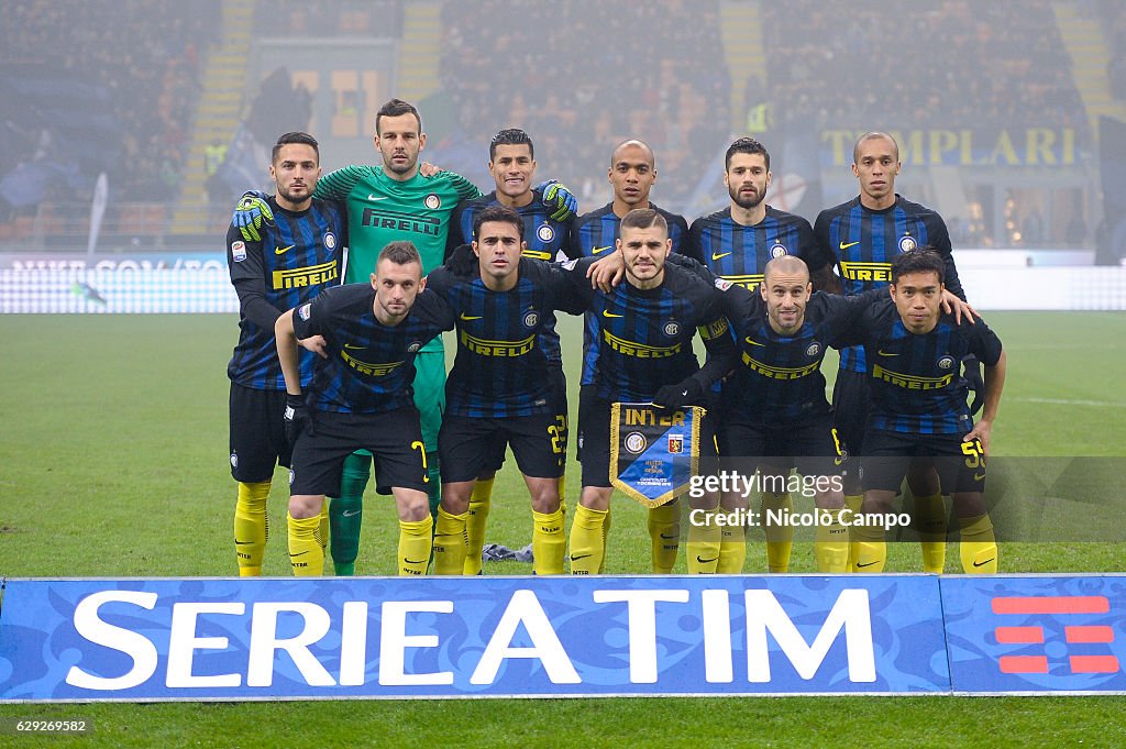 The starting eleven of FC Internazionale during the Serie A...