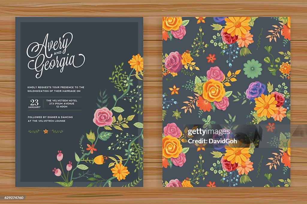 Floral Wedding Invitation Template