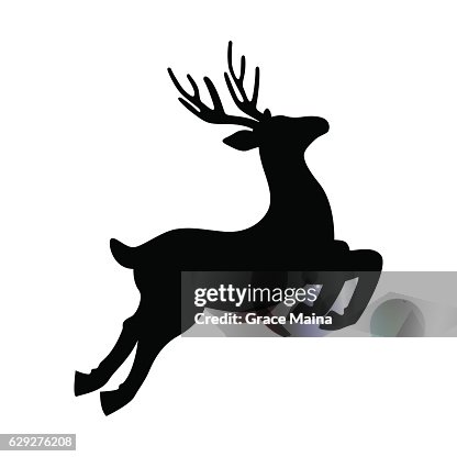 Deer Running And Jumping Illustration - VECTOR Deer Running And Jumping Illustration - VECTOR