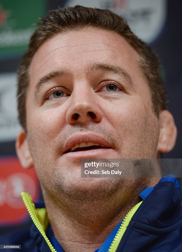 Leinster Rugby Squad Training and Press Conference