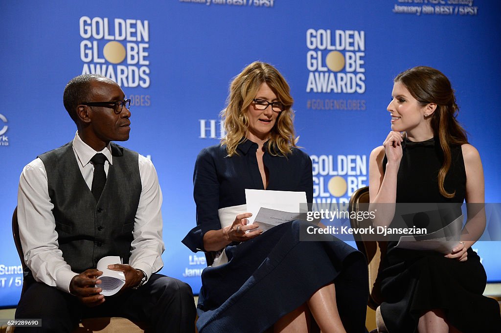 Nominations Announcement For The 74th Annual Golden Globe Awards