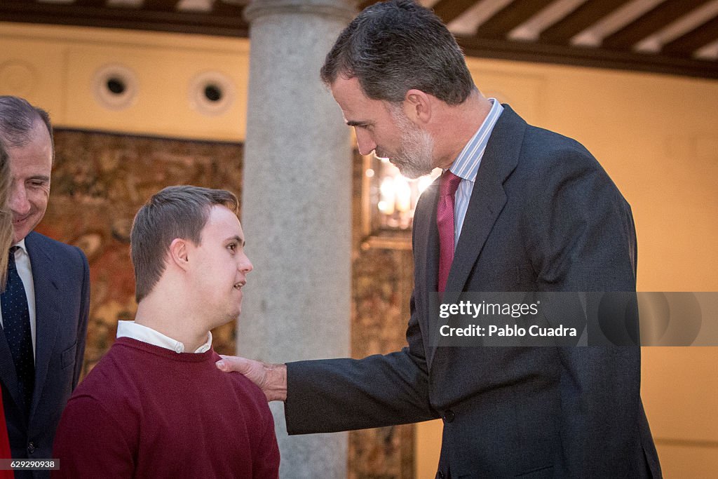 King Felipe VI Of Spain Receives 'Que Es Un Rey Para Ti' Competition Winners