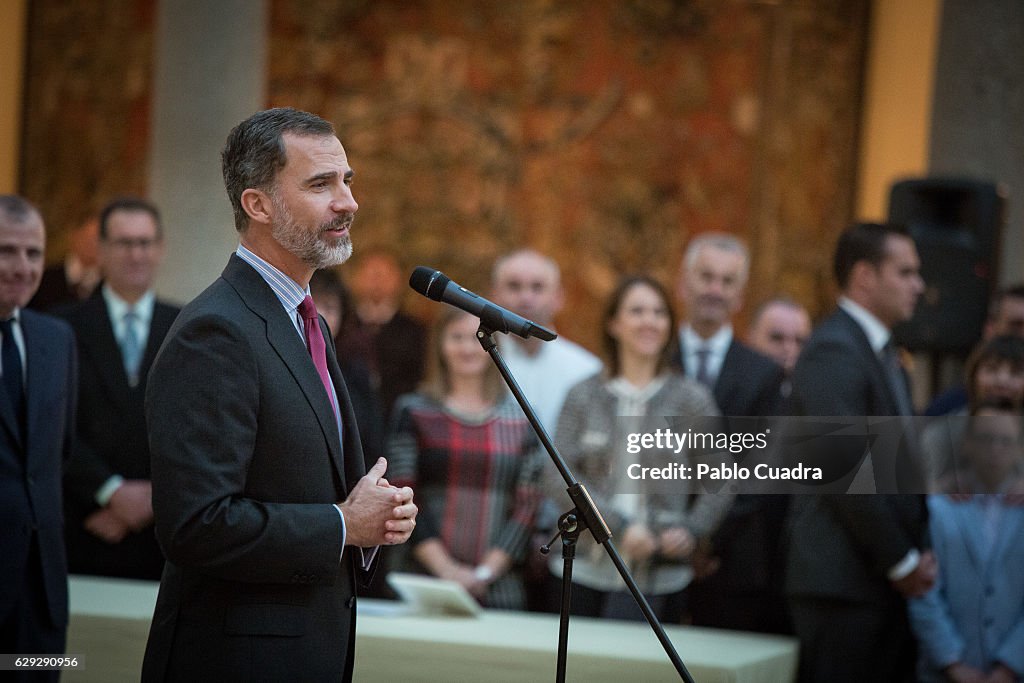 King Felipe VI Of Spain Receives 'Que Es Un Rey Para Ti' Competition Winners