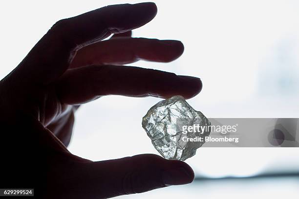 Bloomberg Best of the Year 2016: The Foxfire diamond is displayed for a photograph during a viewing in New York, U.S., on Tuesday, May 10, 2016. The...