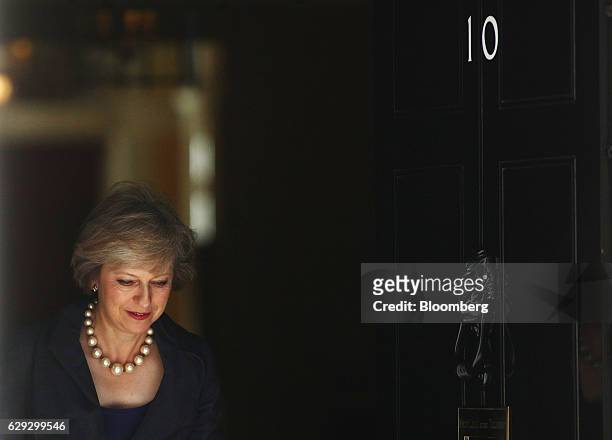 Bloomberg Best of the Year 2016: Theresa May, U.K. Home secretary, departs a cabinet meeting in 10 Downing Street in London, U.K., on Tuesday, July...