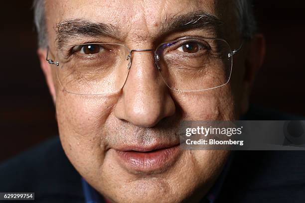 Bloomberg Best of the Year 2016: Sergio Marchionne, chief executive officer of Fiat Chrysler Automobiles NV, poses for a photograph in London, U.K.,...