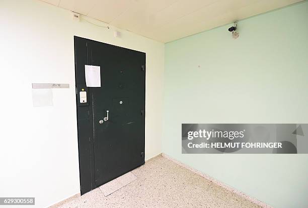 Picture taken on March 3, 2015 shows an exterior view of the prison cell, in which the former ambassador of Kazakhstan to Austria Rakhat Aliyev was...