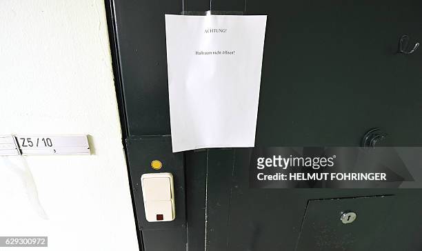 Picture taken on March 3, 2015 shows an exterior view of the prison cell, in which the former ambassador of Kazakhstan to Austria Rakhat Aliyev was...