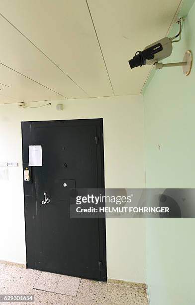 Picture taken on March 3, 2015 shows an exterior view of the prison cell, in which the former ambassador of Kazakhstan to Austria Rakhat Aliyev was...