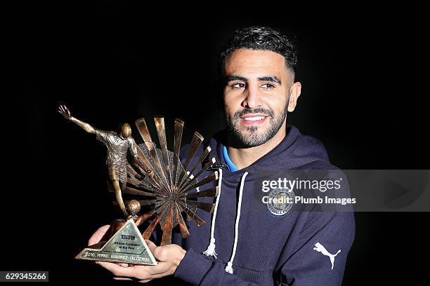 Riyad Mahrez Receives the African Footballer of the Year at Belvoir Drive Training Complex on December 12, 2016 in Leicester, United Kingdom.