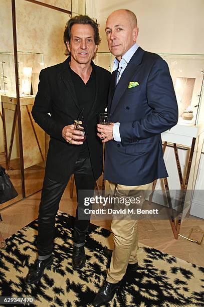 Stephen Webster and Dylan Jones attend the launch of new collection 'Beasts Of London' by Stephen Webster hosted by Dylan Jones at the Stephen...