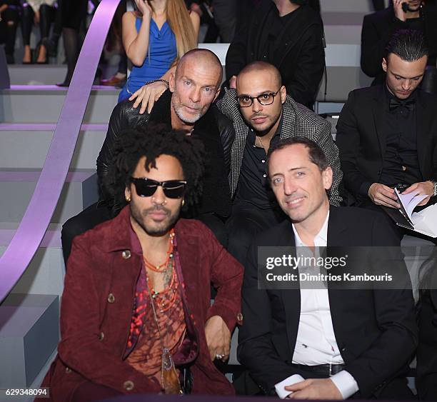 Lenny Kravitz, Richie Akiva and guests attend the 2016 Victoria's Secret Fashion Show on November 30, 2016 in Paris, France.