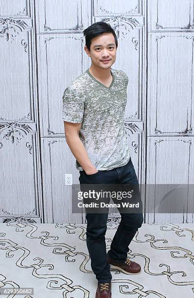 Osric Chau appears at a promotion for the TV series "Dirk Gently's Holistic Detective Agency" during the AOL BUILD Series at AOL HQ on December 12,...