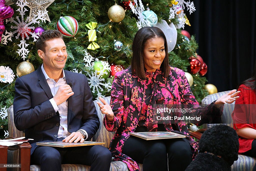 First Lady Michelle Obama And Ryan Seacrest Visit The Children's National Health System