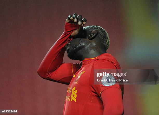 Mamadou Sakho of Liverpool during the Premier League match between Arsenal and Stoke City at Anfield on December 12, 2016 in Liverpool, England.