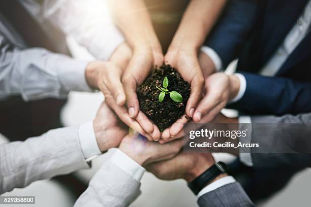 generating growth by joining forces - sustainable resources imagens e fotografias de stock