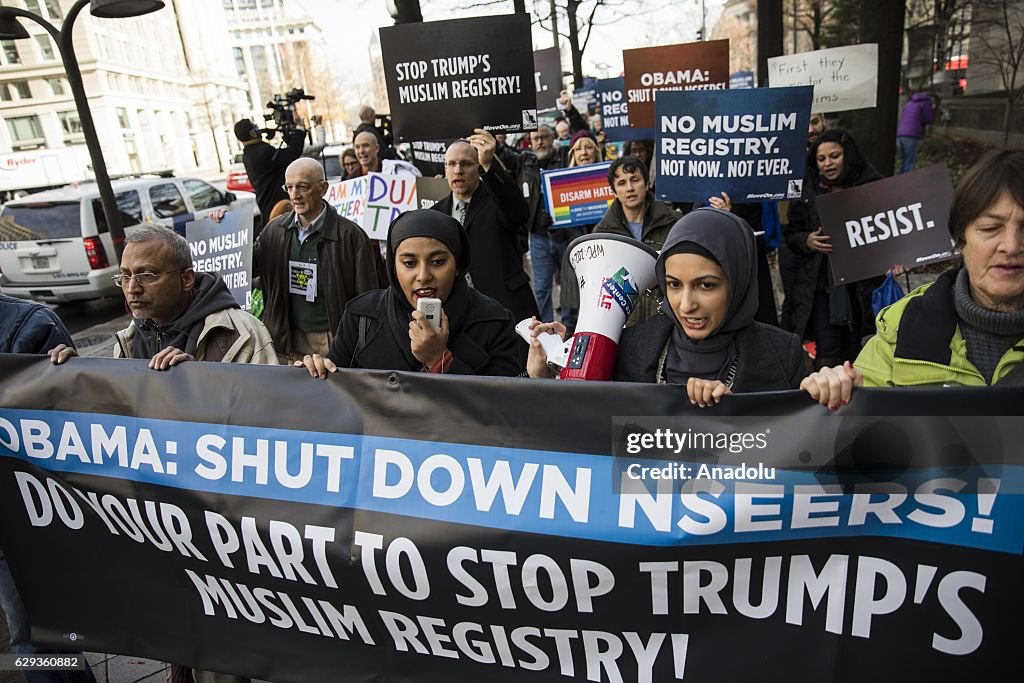 Anti Muslim Registry Protest in Washington