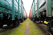 Beetween two freight trains